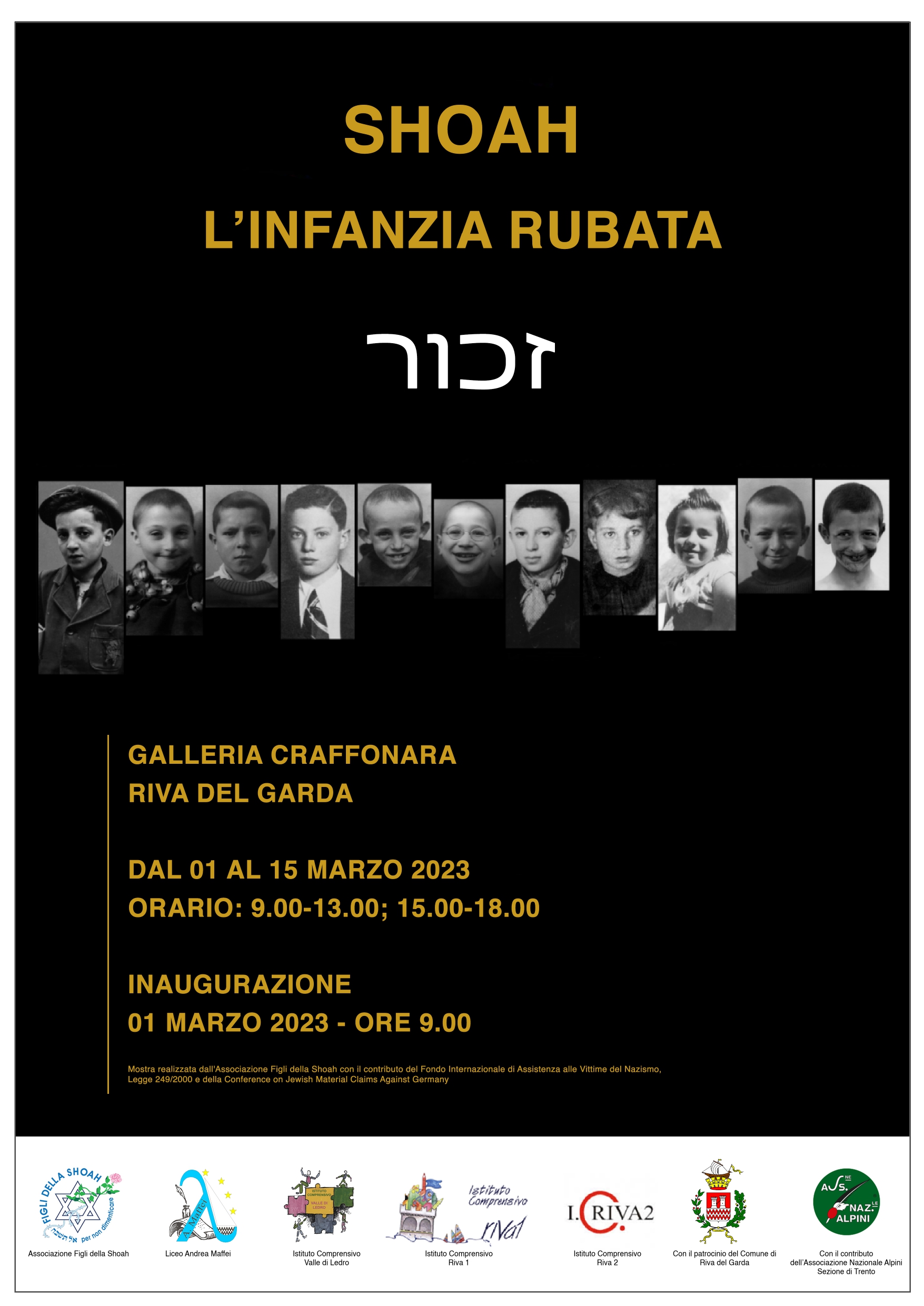 AGENDA 2023 - Mostra "Shoah. L'infanzia Rubata" a Riva del Garda